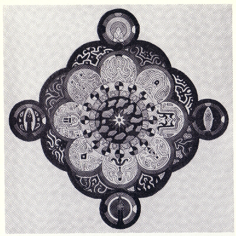 Mandala 07 aus der ersten Auflage - Das Geheimnis der Goldenen Blüte  von Richard Wilhelm und C.G. Jung ...