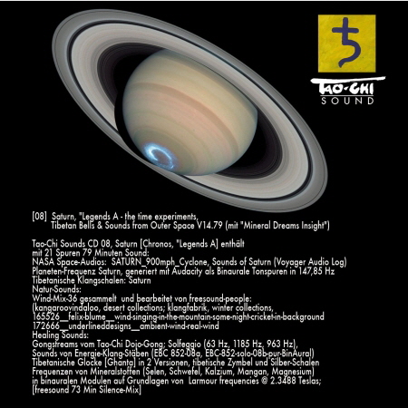 Saturn, the Legends A, the Time Experiments. Tao-Chi Sound, Tibetan Bells and Sounds from Outer Space