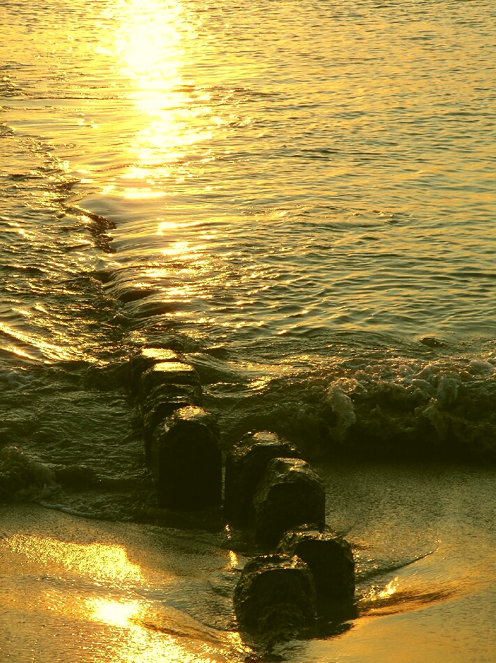 ... Sonnenuntergang am Meer ... Licht, wie ein Goldene Elixier ...